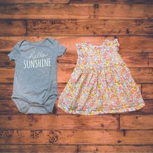 5 for $25🔥Carter's/ Cloud Island Matching Outfit Baby‎ Girl Size 6-9 Months